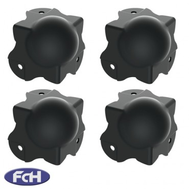 Large Ball Corners - 58mm x 58mm with 30mm Offset - Pack of 4
